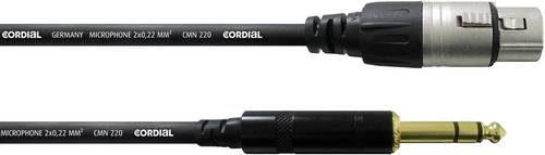 Cordial CFM 1,5 FV XLR Verbindungskabel [1x XLR-Buchse - 1x Klinkenstecker 6.35 mm] 1.50m Schwarz