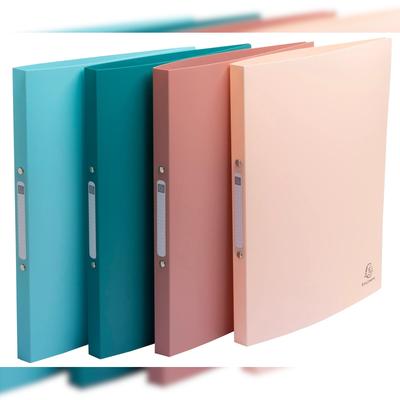 Exacompta 54270E 20x Mittelfestes Ringbuch A4, 2 Ringe, Recycling-PP, Skandi - Farben sortiert