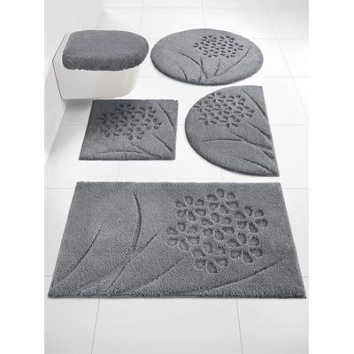 Badematte GRUND Gr. 3, grau, rechteckig (60cm x 100cm ), Badematten, Badematte