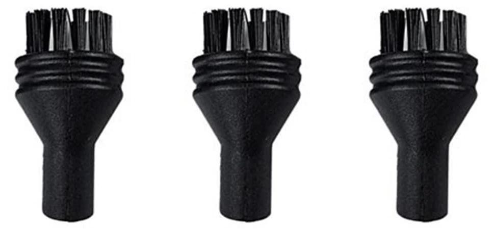 Selius 3-delige zwarte nylon borstelset voor stoomreinigers