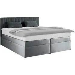Boxspringbett Rossa in Dunkelgrau ca. 180x200cm