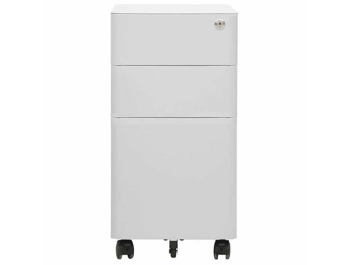 Acier Armoire à dossiers moderne - Classeur mobile - Gris clair 30x45x59 cm Acier CC921
