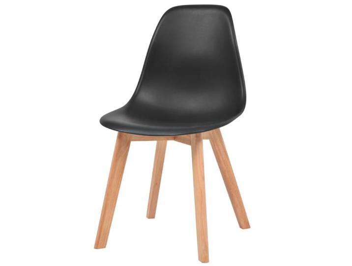 Lot de 4 Chaises à manger Chaise de cuisine Vidaxl Noir Plastique C110