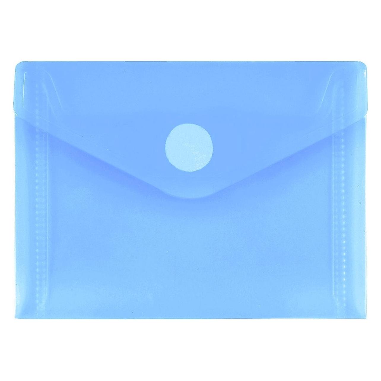 Foldersys 10 Dokumententaschen DIN A7 blau glatt 0,20 mm (A7) (40117-44)