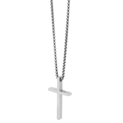 Kette ohne Anhänger ADELIA´S "Halskette mit Anhänger – Kreuz aus Edelstahl", silber, Halsketten, Damen, 61cm, Edelstahl, Eine schöne Geschenkidee für jeden Anlass
