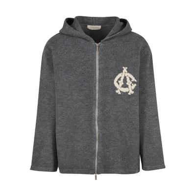 Sweatjacke ANOTHER COTTON LAB "Another Cotton Lab Another Yankee Knit Zipper", Damen, Gr. M, grau, 100% Baumwolle, Rundhals, Sweatjacken Sweatjacke