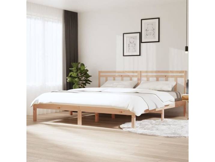 Cadre de lit - Bois massif 180x200 cm Super King A00604