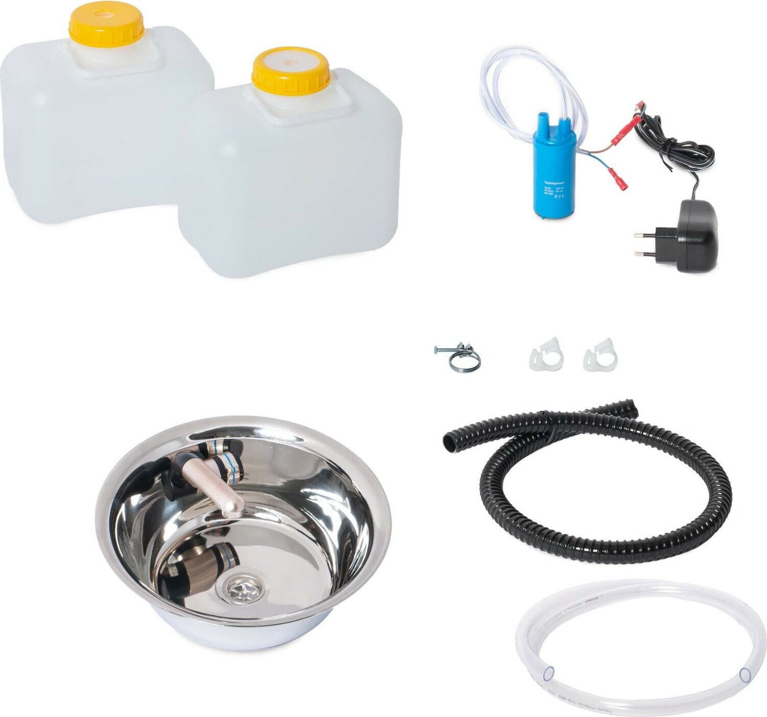 Barwig Mini-keuken Verkoopstand met Ingebouwde Spoelbak van 32 cm, Chroom, 230V