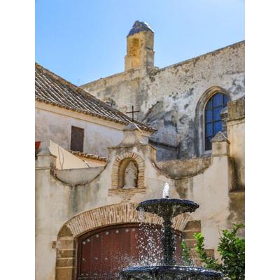 CALVENDO Puzzle Rota, Kirche mit Springbrunnen | 1000 Teile Lege-Größe 64x48cm Foto-Puzzle für glückliche Stunden