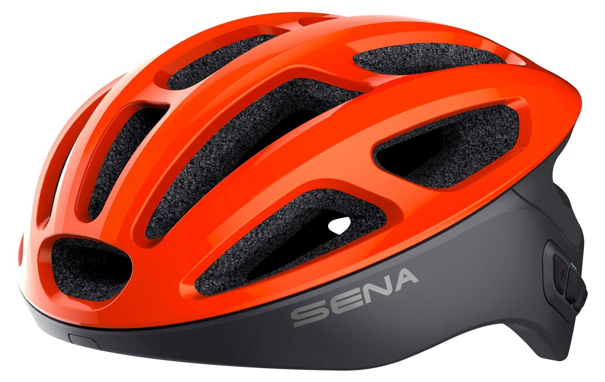 Smart Fahrradhelm mit Bluetooth-Intercom, Größe M, Orange