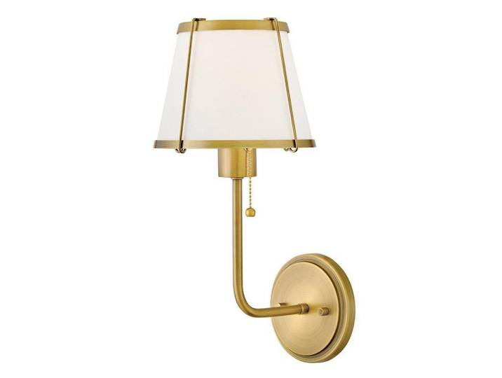 Elstead Lighting Wandleuchte Clarke, Goldfarben, Perlmutt, Metall, 18.4x40 cm, RoHS, Europäischer Sicherheitsstandard, CE, Lampen & Leuchten, Innenbeleuchtung, Spots & Strahler, Wandstrahler