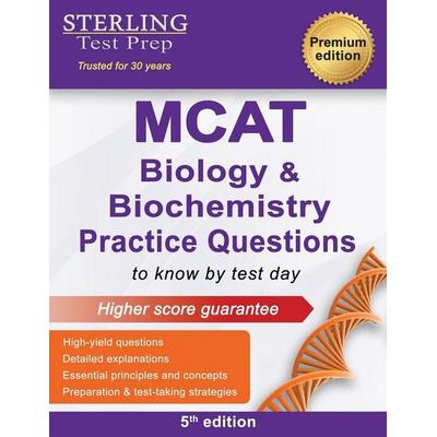 MCAT Biology & Biochemistry Practice Questions, Taschenbuch von Sterling Test Prep, Sterling Education