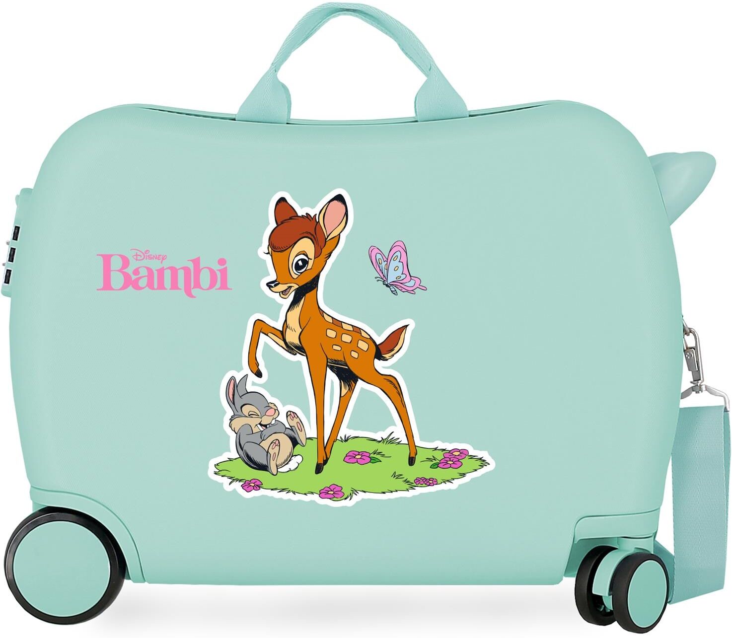 Disney Maleta infantil 2 ruedas multidireccionales Bambi. Azul
