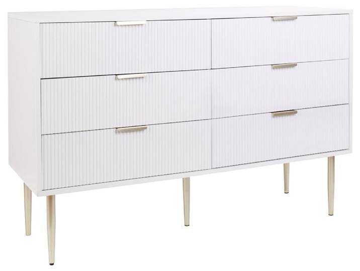 Commode à 6 tiroirs blanc