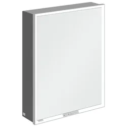 Villeroy & Boch Aufputz-Spiegelschrank My View+ Graphite 600x750x168mm mit Beleuchtung und Absenkautomatik