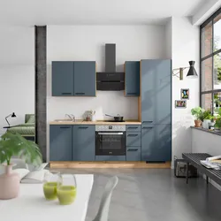 Küchenblock Easytouch High m. Geräten Dunkelblau