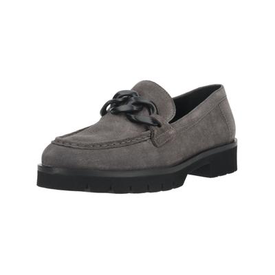 Slipper HÖGL "Högl Slipper Veloursleder", Damen, Gr. 39, grau (iron), Veloursleder, Schuhe Slipper