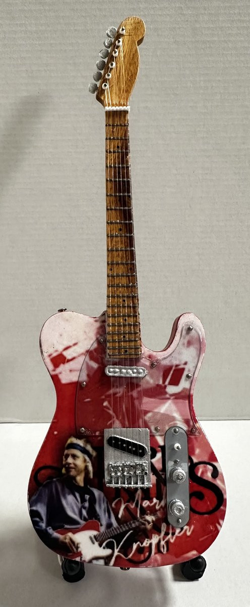 Miniature Mark Knopfler Dire Straits Gitaar Decoratie - 25 cm