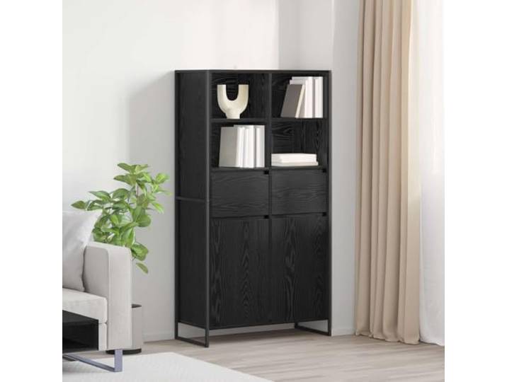 HEFZGDB Robustes Sideboard mit europäischer Handwerkskunst, Sideboard mit verstellbaren Regalen und Aufbewahrungsfächern, Stilvolles in Eichenoptik für Moderne Einrichtung, Modernes