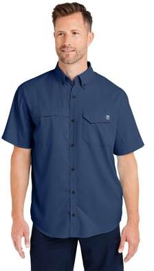 HUK H150171 Athletic Men's Tide Point Short Sleeve Shirt in Naval Academy size 3XL   Polyester
