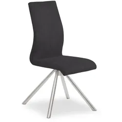 2er-Set Stuhl Milano Mikrofaser Schwarz Carbon