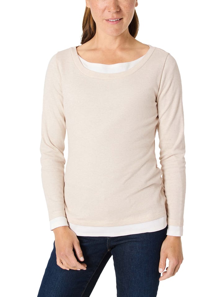 Timezone Longsleeve in Beige - L
