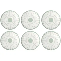 Villeroy & Boch, Tasse, Untertasse Fleur 6 Stück, Grün, Material: Porzellan (6x)