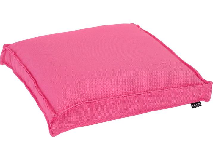 Sitzkissen H.O.C.K. Caribe , pink (pink, unifarben), B:50cm H:5cm L:50cm, Polyacryl (dralon), Dekokissen_Sitzkissen_Kissenhüllen, Sitzkissen, Outdoor geeignet