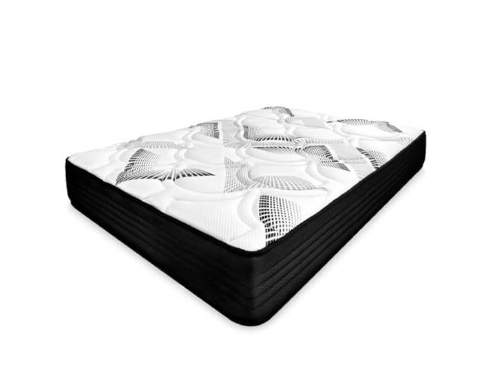 amuéblate online Viskoelastische Hybrid-Matratze Visco Box mit Taschenfederkern, optimaler Komfort, mittlere Festigkeit, milbendicht, antibakteriell und hypoallergen, 140 x 190 cm