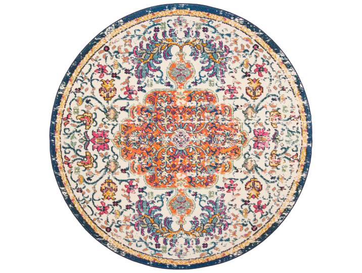 Tapis de transition en polypropylène blanc/orange, 152 cm
