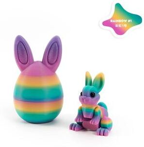 Uplift Essentials 3D Printed Rabbit Egg Ornament   High Tech Easter Desktop Decor style 13