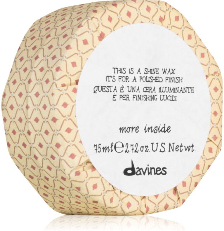 Davines More Inside Shine Wax cire pour cheveux pour des cheveux brillants et doux 75 ml