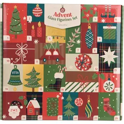 Decoris Adventskalender - rot|grün|blau|gelb