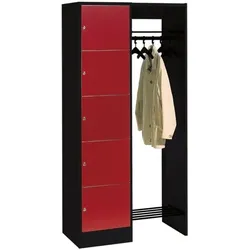 CP Offene Garderobe schwarz, 96x195x48 cm