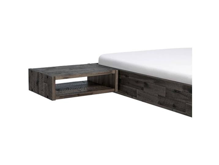 Hasena Nachtschrank, Grau, Akazie, Holz, Akazie, massiv, 50x41x16 cm, erweiterbar, Typenauswahl, hängend, Holzmöbel, Holztische, Nachttische Holz