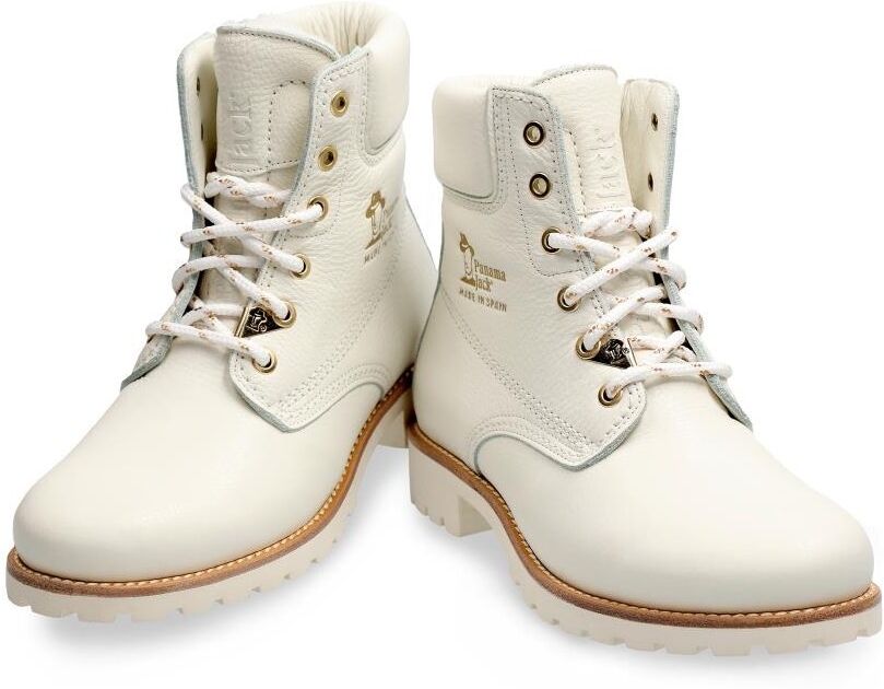 Winterboots PANAMA JACK, Damen, Gr. 36, Lammfell, weiss (weiß), Nappaleder, Schuhe Winterboots, mit weich gepolstertem Schaftrand weiß 36, Lammfell