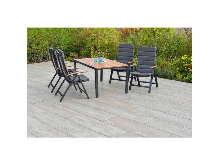 Gartentischgruppe 5-teilig. Set inkl. Auflagen