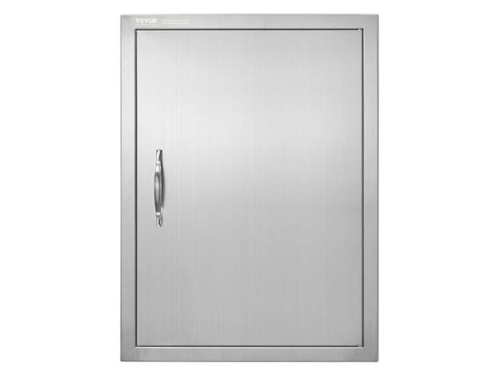 VEVOR Porte d'Accès pour Barbecue\, Simple Porte de Cuisine Extérieure 508x686x46 mm\, Porte Encastrée en Acier Inoxydable Réversible\, avec Poignée\, pour Îlot de Barbecue\, Placard Extérieure\, Jardin