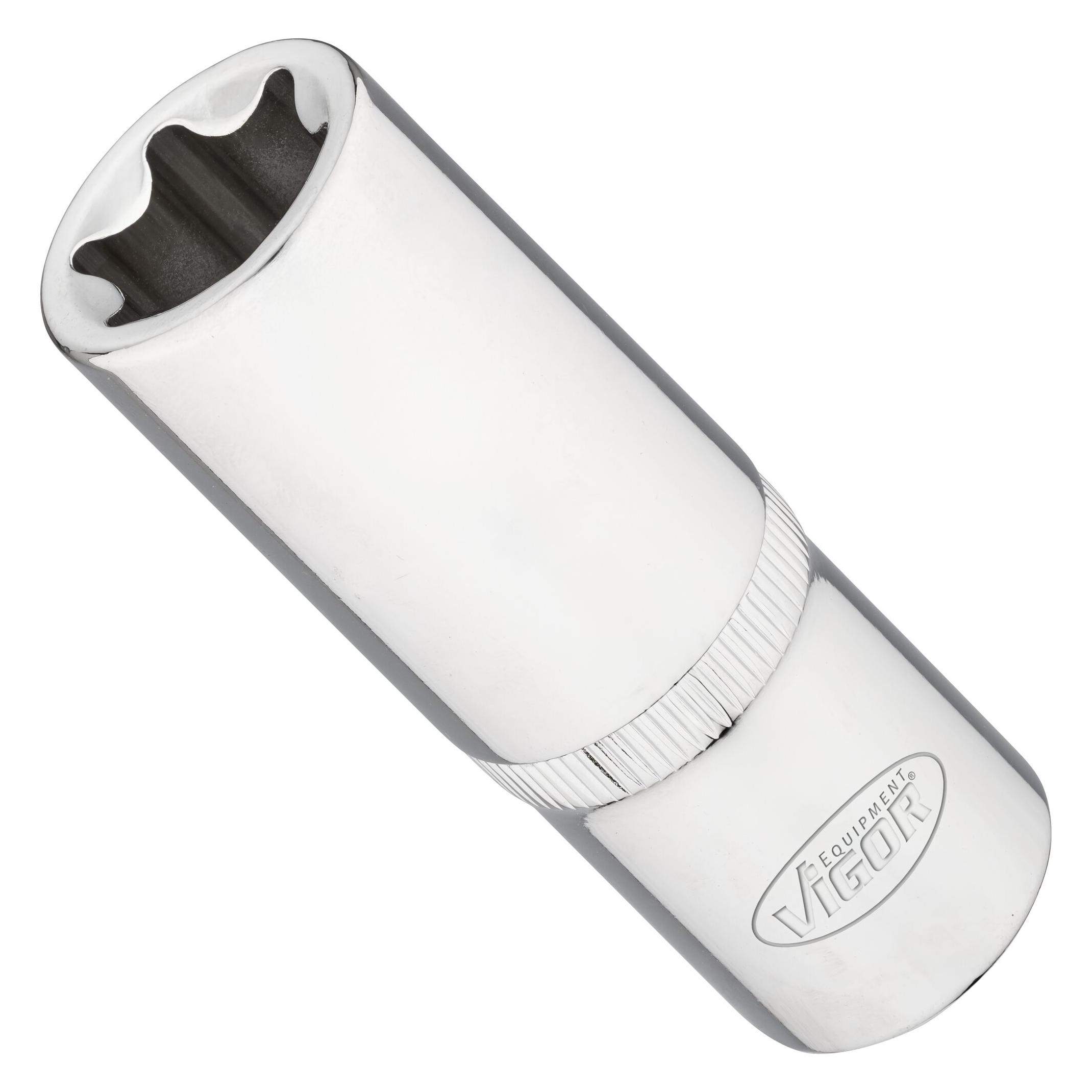 Vigor T Steckschlüsseleinsatz lang V7014-24 1/2 Zoll (12,5 mm) Vierkant E Profil SW E24 (V7014-24)