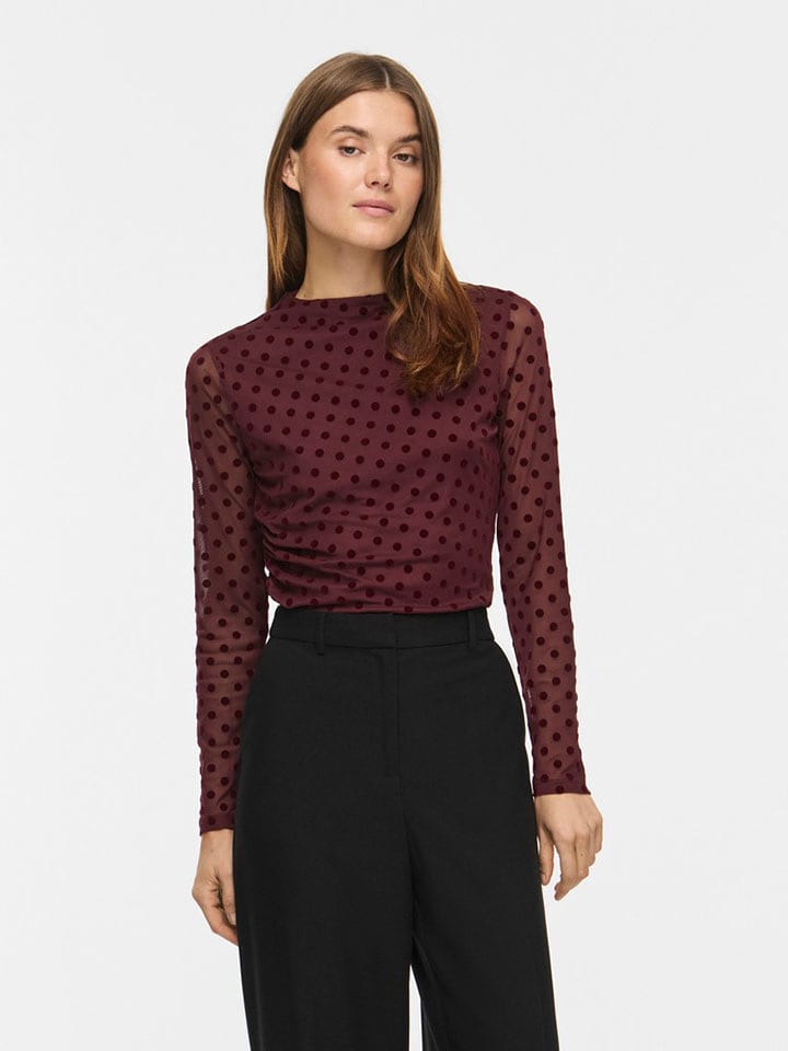 Vila Bluse "Rikke" in Bordeaux - M