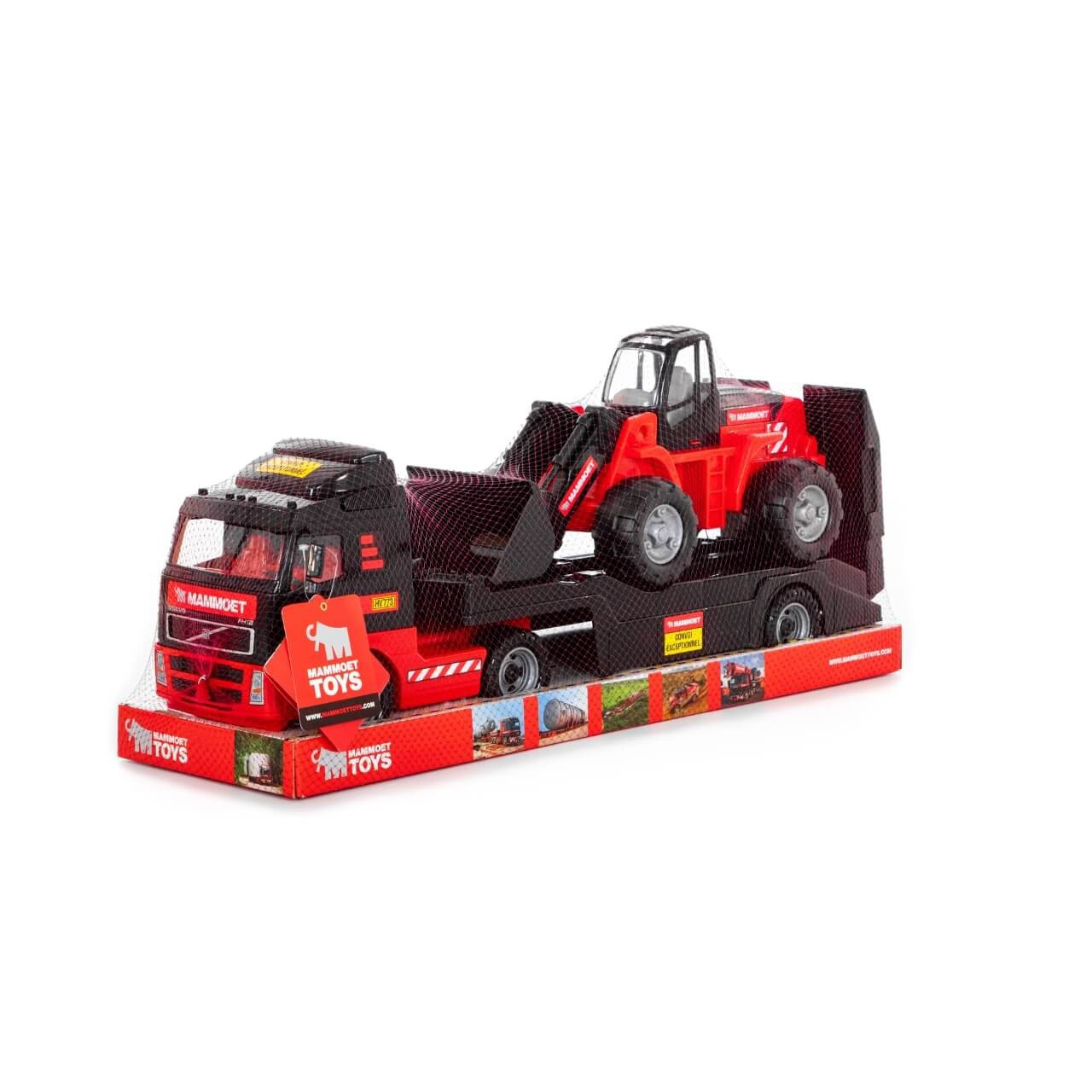 Polesie Mammoet Volvo speelgoedauto, Zwart en Rood, Plastic