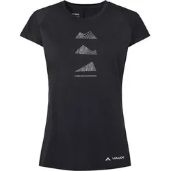 VAUDE Damen Shirt Wo Tekoa Wool T-Shirt, Größe 40 in Schwarz Schwarz