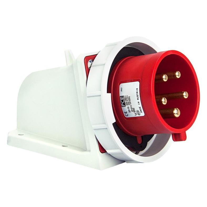 PCE 5132-6k Wandgerätestecker 16A 3p 6h IP67 (CEE 16/3) (5132-6k-PCE-)