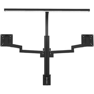 Unilux Schreibtischlampe Axio&Strata, mit 2x Monitorhalterung, mit Tischklemme, 2.993 Lumen, dimmbar, warm- tageslichtweiß