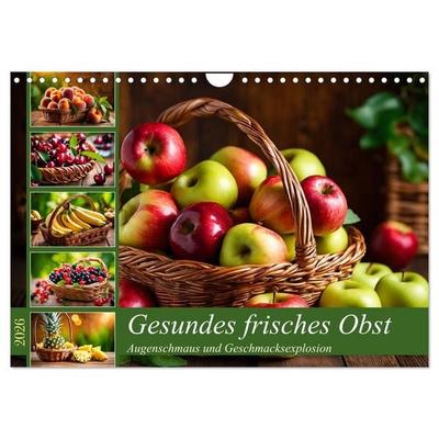 Gesundes frisches Obst (Wandkalender 2026 DIN A4 quer), CALVENDO Monatskalender