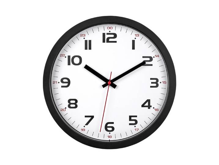 Wanduhr Ø 30.5cm schwarz Sweep