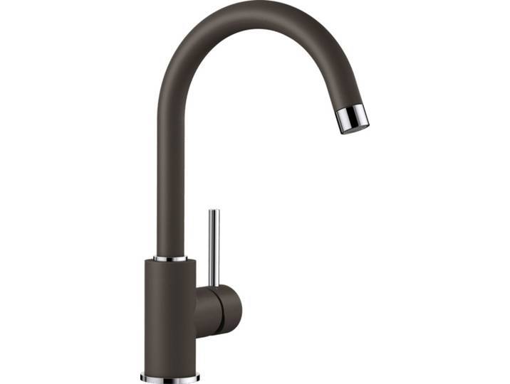 Mitigeur MIDA en Silgranit avec col de cygne orientable à 360°, Café (519423)