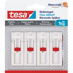 TESA 77774-9 - tesa Verstellbarer Klebenagel 1 kg, 4er Pack