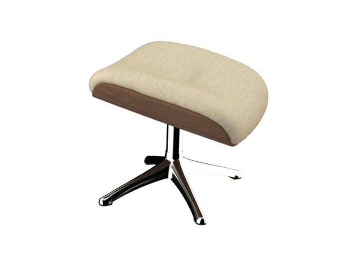 FLEXLUX Fußhocker Clement Beinstütze, Hervorragender Komfort. Robustesr Alu Fuß, Beinauflage besseren Entspannung, pflegeleicht, Rahmen in Holzoptik