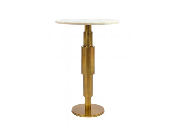 Livetastic Beistelltisch, Weiß, Stein, rund, Säule, 37x59x37 cm, einfacher Aufbau, Wohnzimmer, Wohnzimmertische, Beistelltische